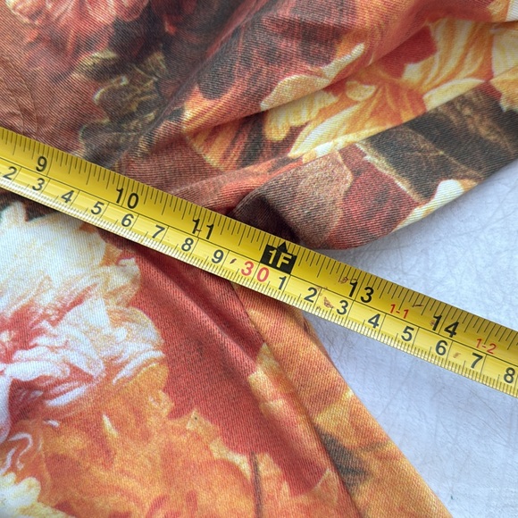 Vintage Mid-1990s Moschino Orange Floral Jeans. Size 29. - Picture 15 of 16